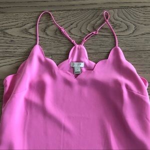 J Crew pink scalloped camisole — never worn!
